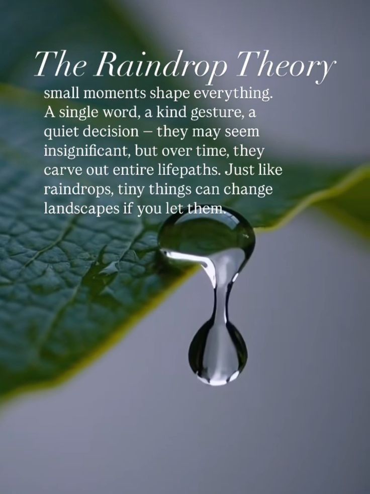 MQuigley1963's tweet photo. Good morning, tweethearts. I love this theory. It's the little things in life that matter. What do you think?
#Wednesday #life #thingsthatmatter #raindroptheory https://t.co/2hEukxVWIs