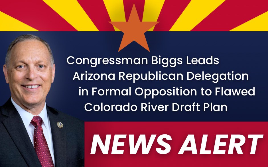 LPCRP_AZ's tweet photo. Congressman Andy Biggs is leading efforts to express serious concerns with the Draft Environmental Impact Statement for the Post-2026 Operational Guidelines for Lake Powell and Lake Mead.
https://t.co/DiX0ay4AHK https://t.co/ZYJX9fhy8r