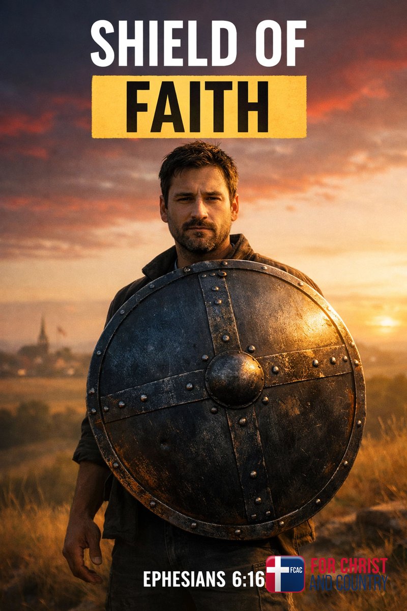 4ChristNCountry's tweet image. “In all circumstances take up the shield of faith…” : Ephesians 6:16

Some days the arrows feel endless.
Lift the shield anyway.
Not because you’re strong: because He is faithful.

For Christ and Country.
#Ephesians6 #ShieldOfFaith #ArmorOfGod