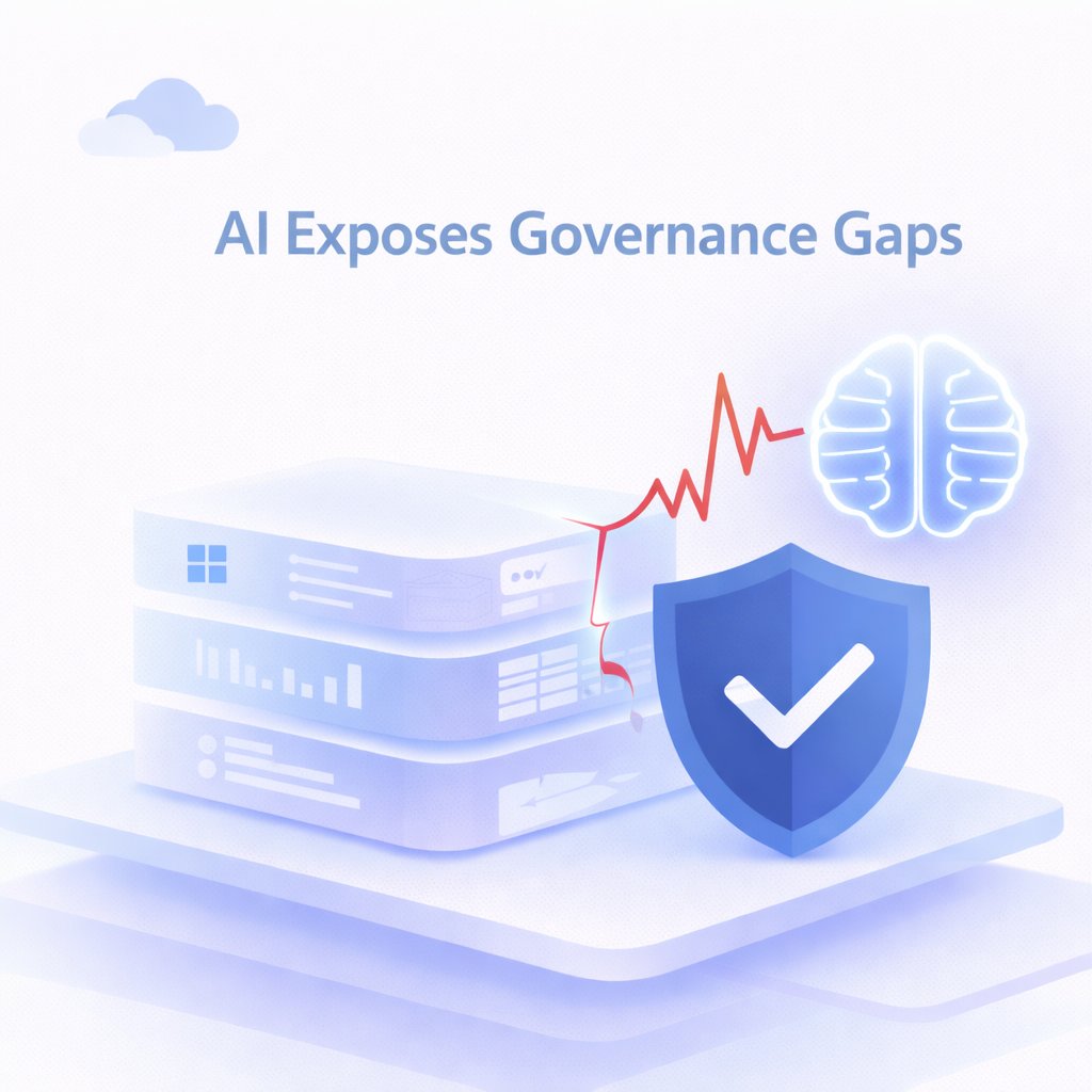 AI doesn’t create Microsoft 365 problems.  It exposes governance gaps faster.  Govern first. Then scale AI.  #AIReadiness #Microsoft365 #Governance #GTHCloud365  
CTA: Start with governance visibility.