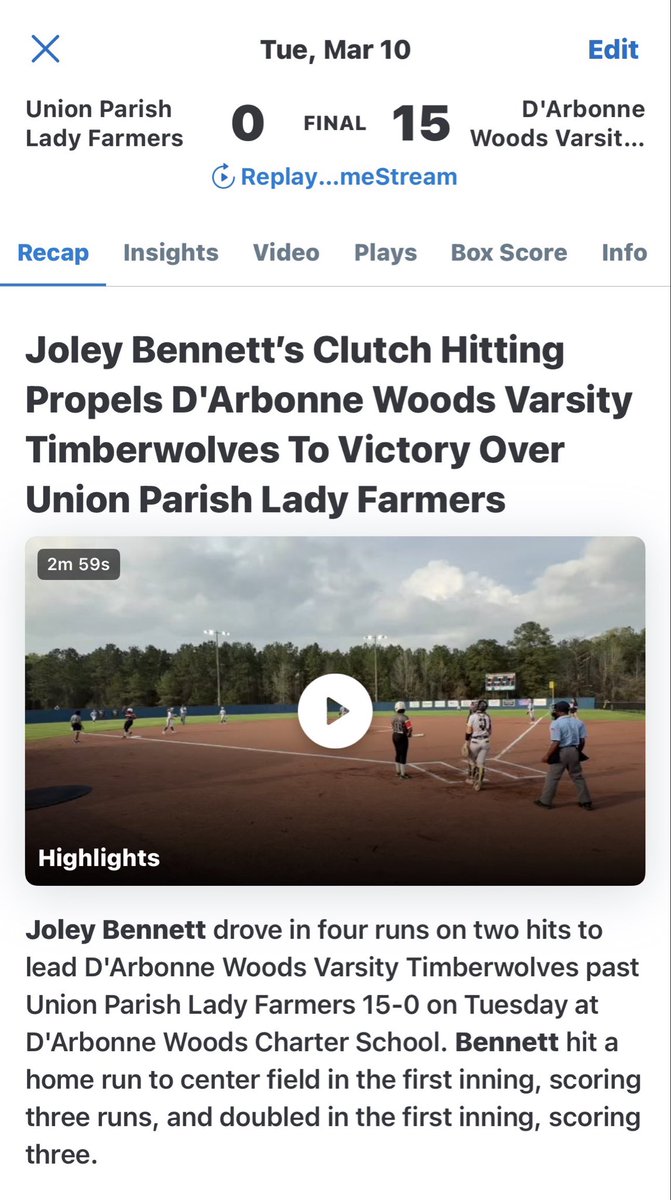 DWCS_SOFTBALL's tweet photo. https://t.co/E41fae1MIR