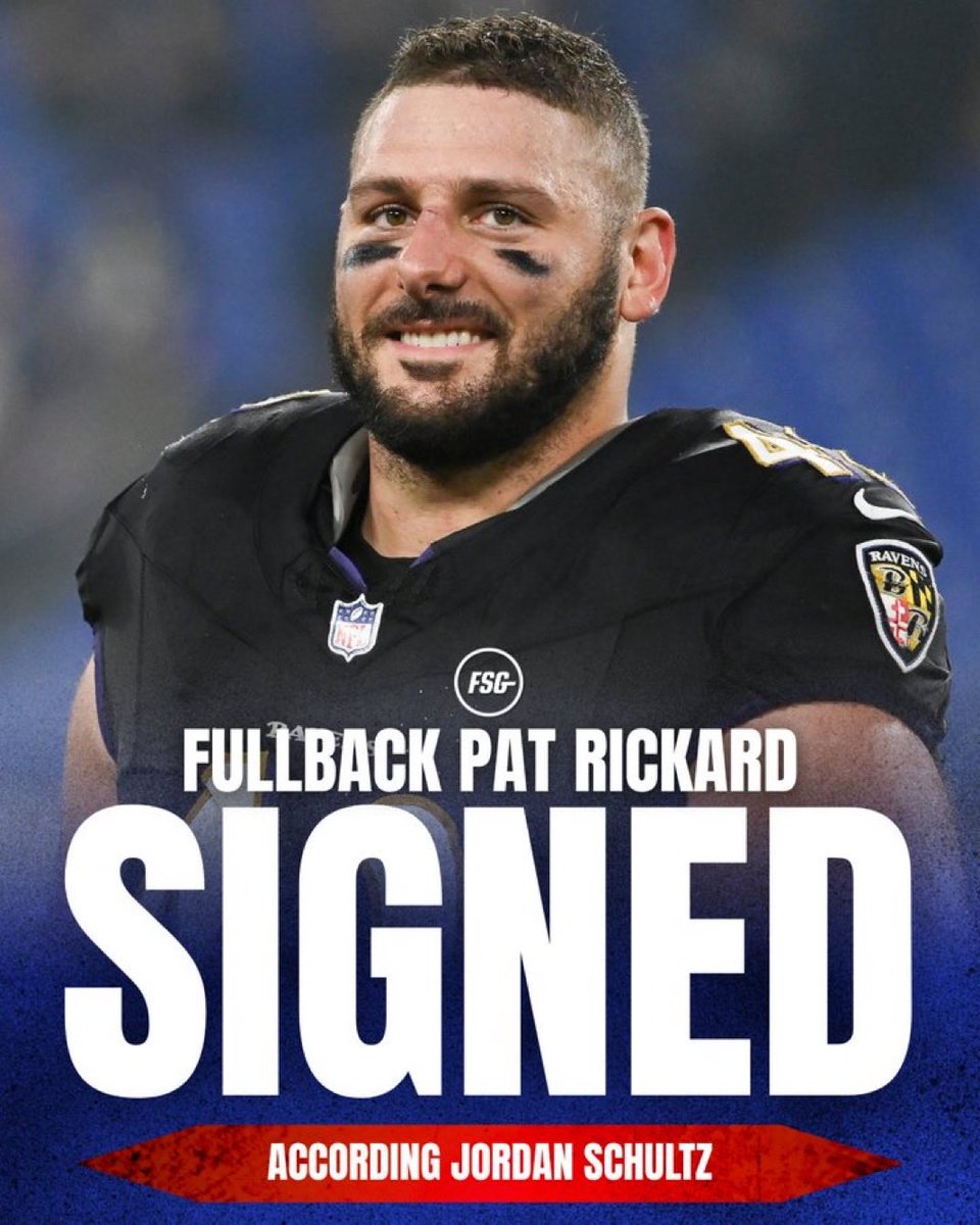 OneGiantDrive's tweet photo. 🚨BREAKING NEWS🚨

The Giants are signing former Ravens FB Pat Ricard to a 2-year deal to make him the highest-paid FB in the NFL

The FB will Reunite with Harbaugh in NY😎

#NFL #NFLTrade #nflnosportv #NFLFreeAgency #NYG #NYGiants #BreakingNews https://t.co/kxlgRvODOL