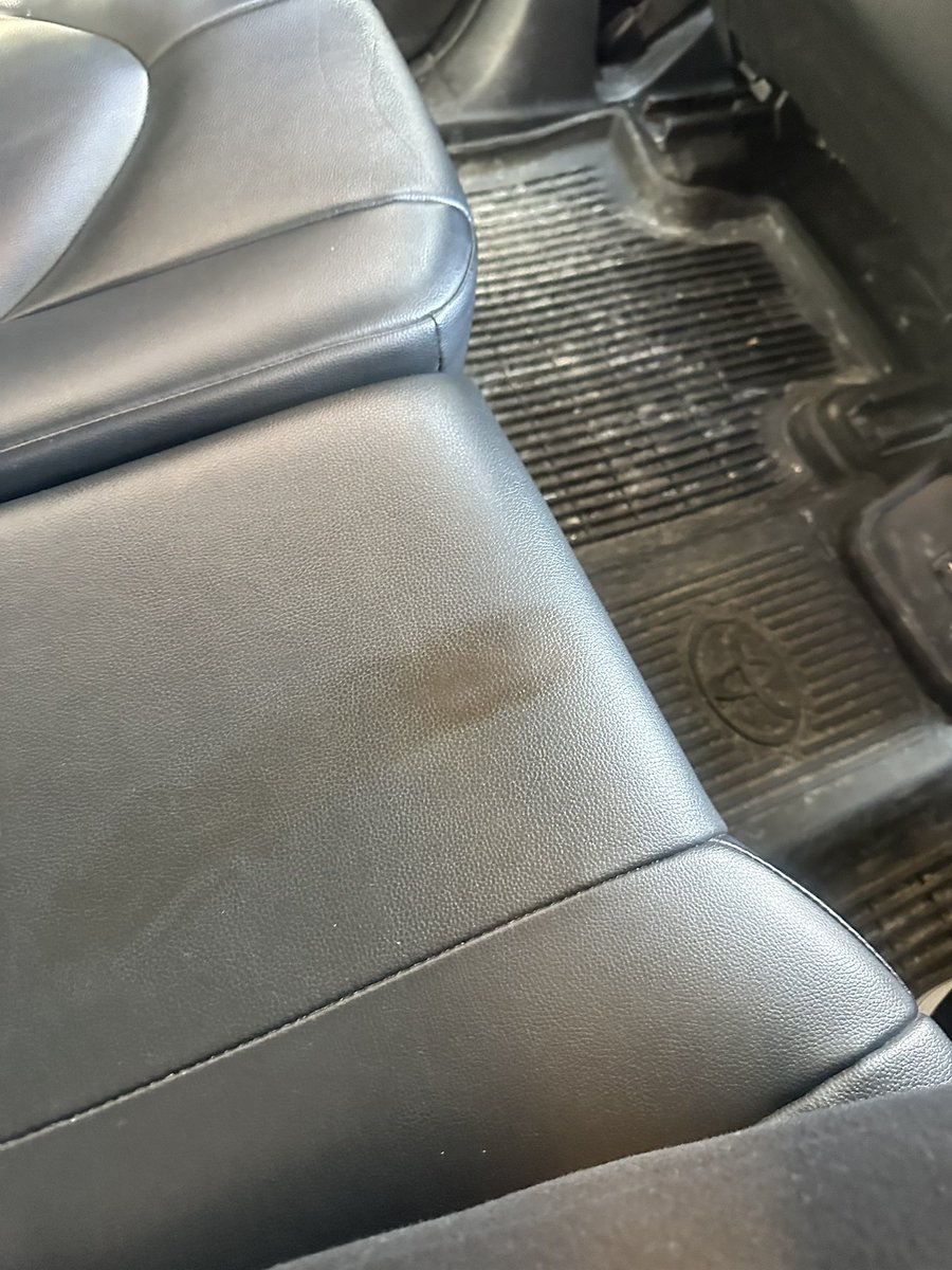 ehenrymiller's tweet photo. This was a first and hopefully a last. I rode in @Uber today and there was a biohazard, fresh blood, on the seat next to me! @Uber was dismissive, at best. https://t.co/sdx59cGsMP