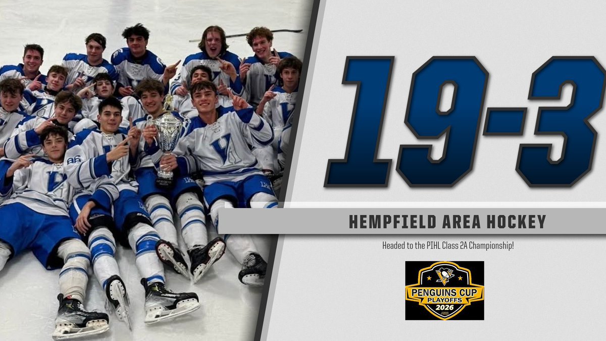 hasd_athletics's tweet photo. Congratulations to the Hempfield Area Hockey team for defeating Bethel Park, 6-2, in the PIHL Class 2A Semifinals! The Spartans are headed to the Championship game! https://t.co/rt9yfPEa8C