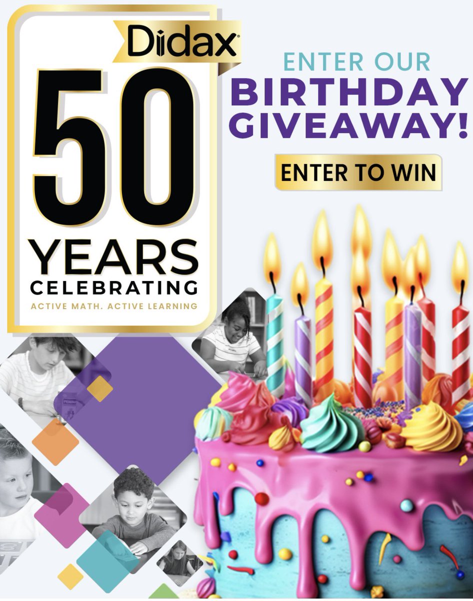 MelAGCampbell's tweet photo. Thanks, @DidaxEducation for the awesome goodies! I can’t wait to get them in the hands of kiddos! Math Peeps-hurry &amp; enter Didax’s 50th Birthday Giveaway and you might win a $50 gift card like I did! #handsonmath #manipulatives https://t.co/kRDMQ7l35w