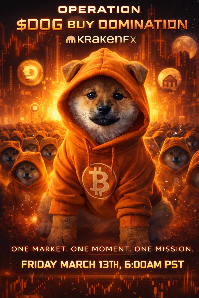 Countdown to Operation $DOG Buy Domination on @KrakenFX has begun.

Across the world, the $DOG army will strike at the same time. One market. One moment. One mission.

countingdownto.com/?c=6961398