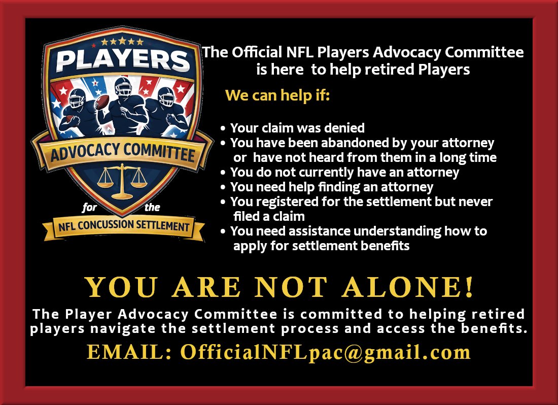 NFLConcussion Settlement Player Advocacy Committee tweet media