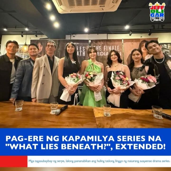 JeffOGarcia47's tweet image. Pag-ere ng #WhatLiesBeneath, EXTENDED dahil ndagdagan ng 8 episodes ang serye sa broadcast. Mananatiling 110 ag episodes nito sa Netflix, habang iba ang magiging cut nito sa TV airing.

ABANGAN ang HULING 3 LINGGO ng WLB, weeknights at 8:45 pm simula Marso 16 sa #PrimetimeBida!