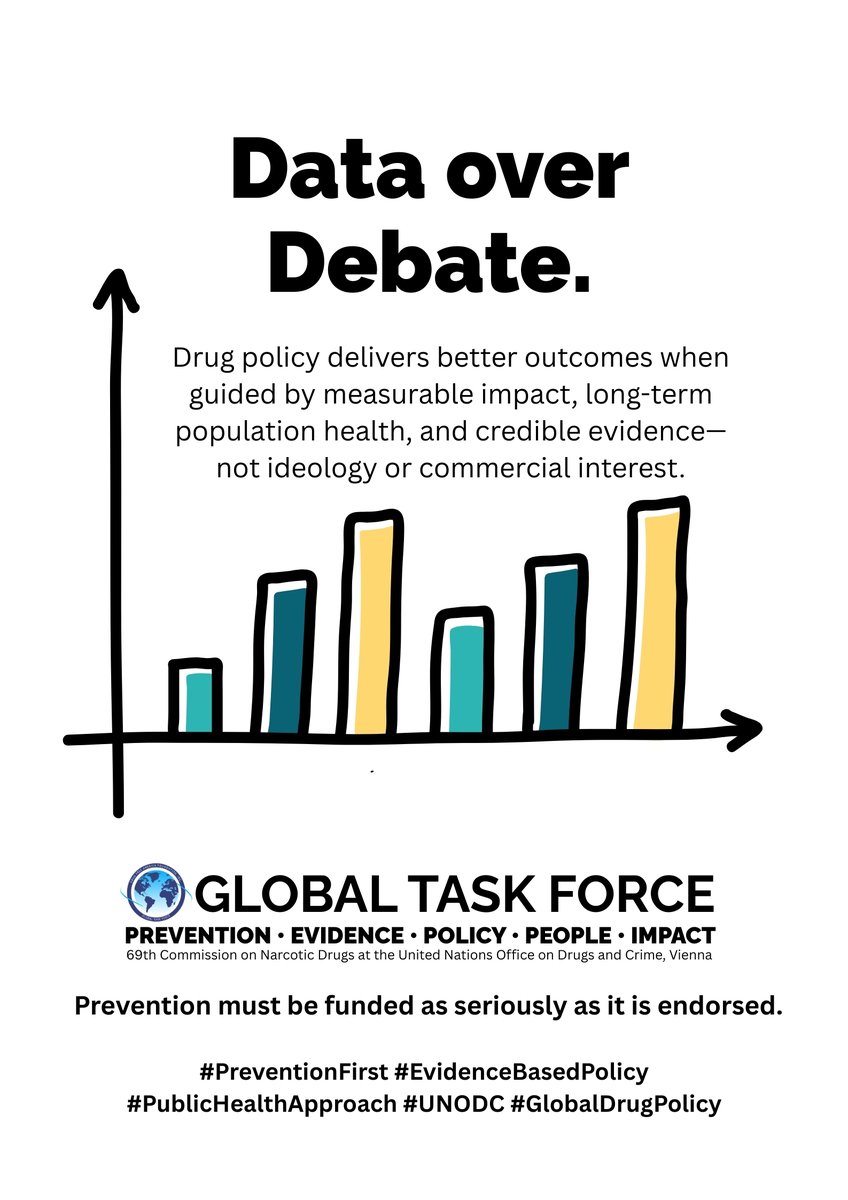 #DrugPolicy delivers better outcomes when guided by measurable impact, long-term population health, and credible evidence. #PreventionFirst #EvidenceBasedPolicy
<a href="/UNODC/">UN Office on Drugs & Crime</a>