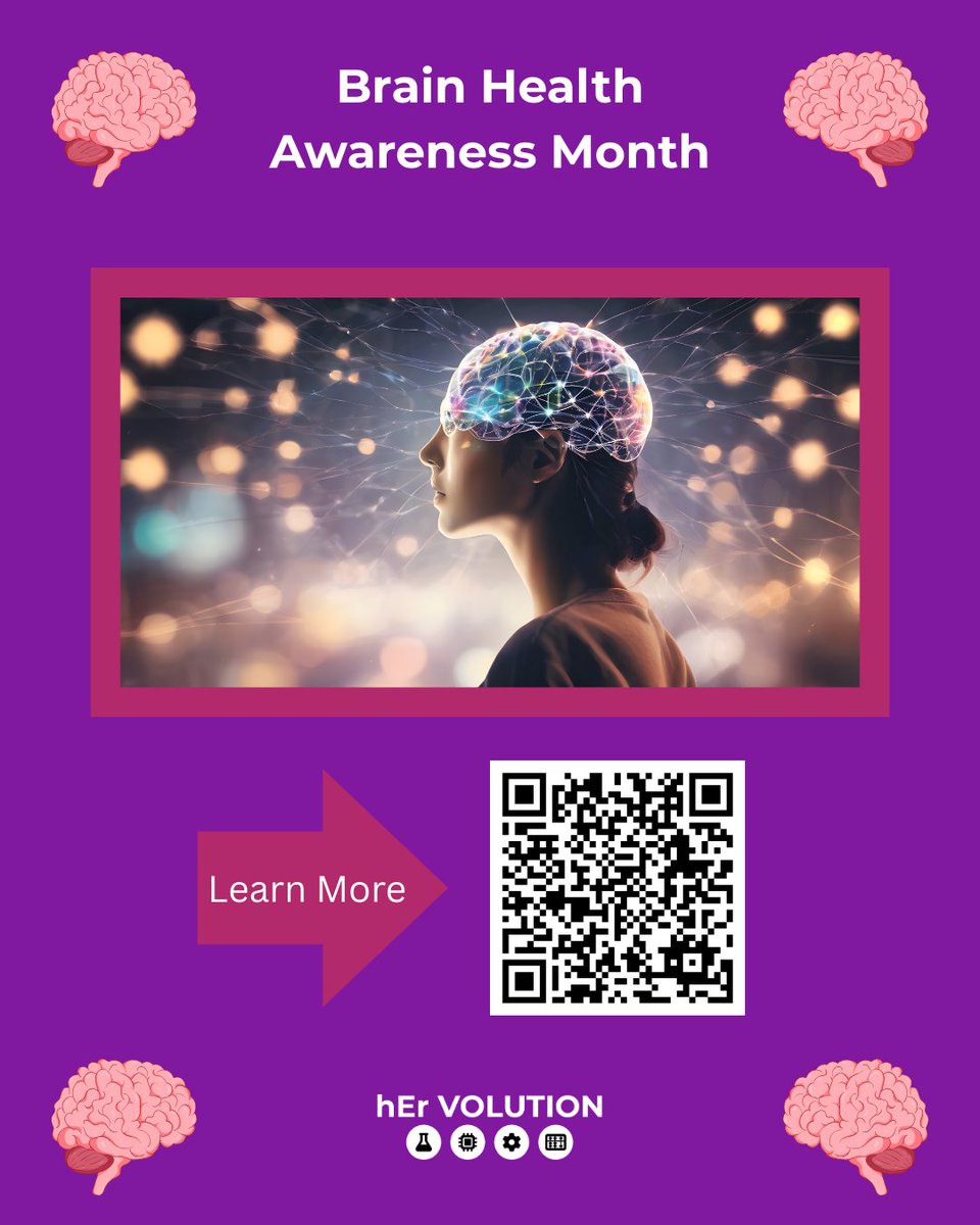 hEr_VOLUTION's tweet photo. March is Brain Health Awareness Month. Since the brain is one of the most vital organs in the human body, it is essential to focus on brain health. To learn more about Brain Health Awareness Month, scan the qr code or visit this link: https://t.co/fWPyBWxlEK https://t.co/Dp9f6tdnb8