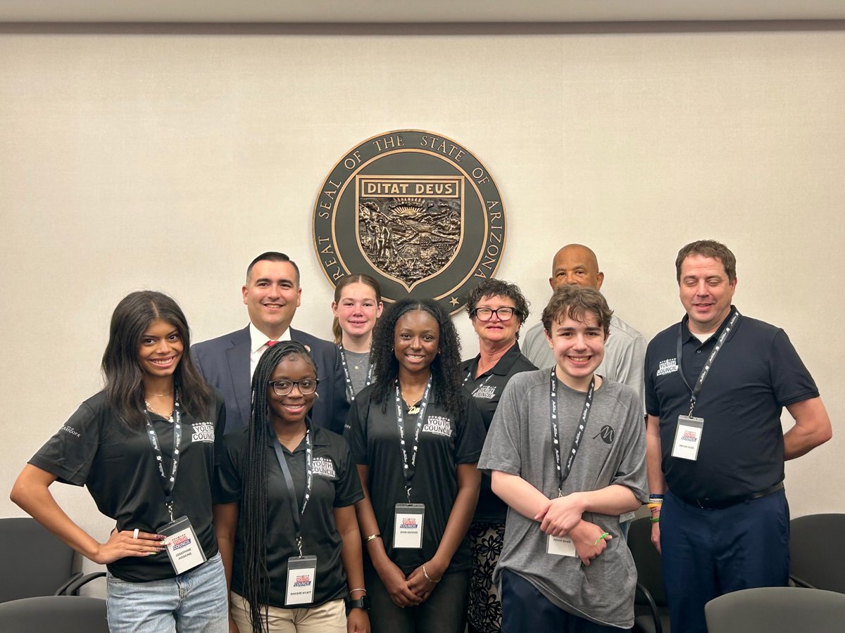 CityofMaricopa's tweet photo. 🏛️Maricopa's Youth Council toured the Arizona Capitol, debated bills on the House floor, met @ChrisLopezAZ &amp; @TJShope, and explored legislative careers. https://t.co/D0XVdqyPoK