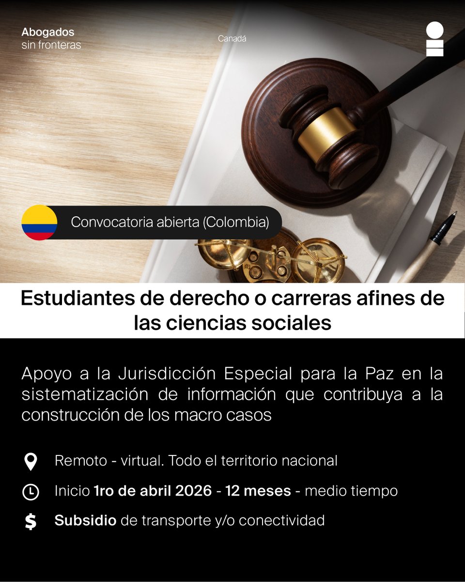Abogados sin fronteras Canadá - Oficina Colombia tweet media