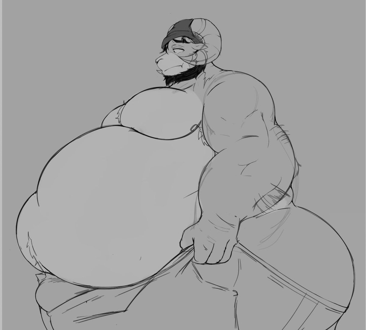 lovelypiggie_'s tweet photo. Fat Carl Hendricks doodle it’s been a while since I’ve last drawn him 👀👀

anyways I’m drawing Gabe from burrows  eventually so stay tuned for #that 

#echonsfw #fatfur https://t.co/dGWtHtXmHW
