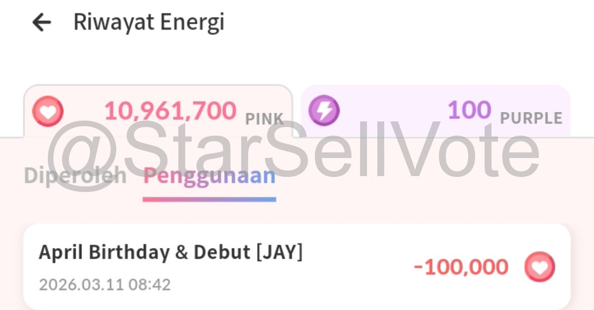 DEALS FAILED 

🎁 100.000 pink energy 💗 rewarded to #ENHYPEN_JAY

Even though the target is not achieved, we still give prizes. Congratulations 💖 #JAY

Thank you for your participation

#starvote_proofs