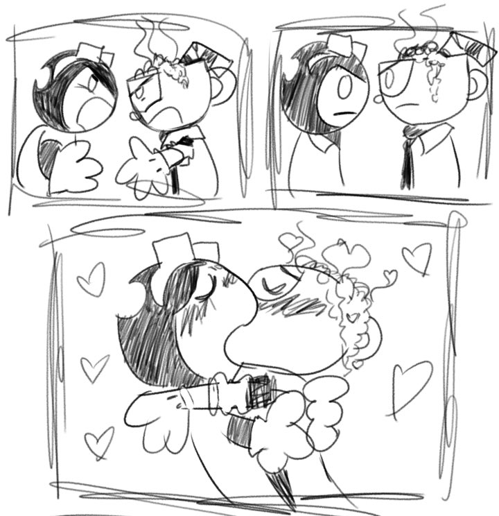 BeeFreakingCool's tweet photo. Dumbass doodles I did (first time ever drawing them!) 
#mythofthemachine #motmbendy #motmcuphead #bendystraw https://t.co/3XA18vcc83