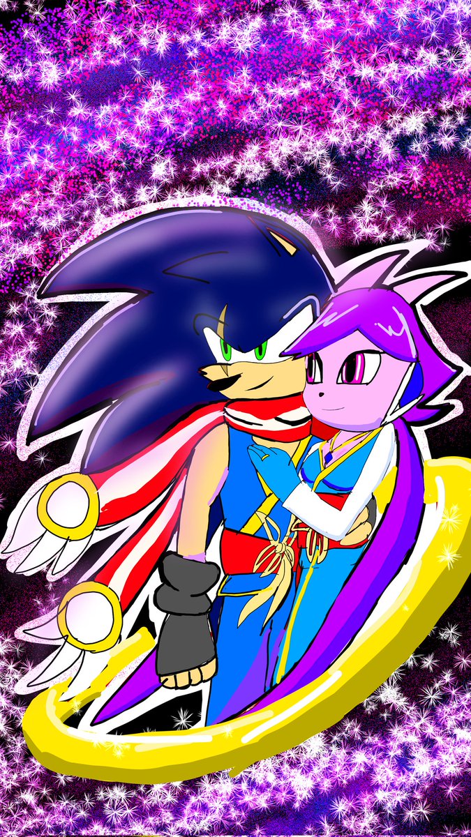 New drawing for the best sonic couple.    Oglive Maurice Sonic hedgehog x Sash Lilac the water dragon! #freedomplanet2 #sonic #sonicau