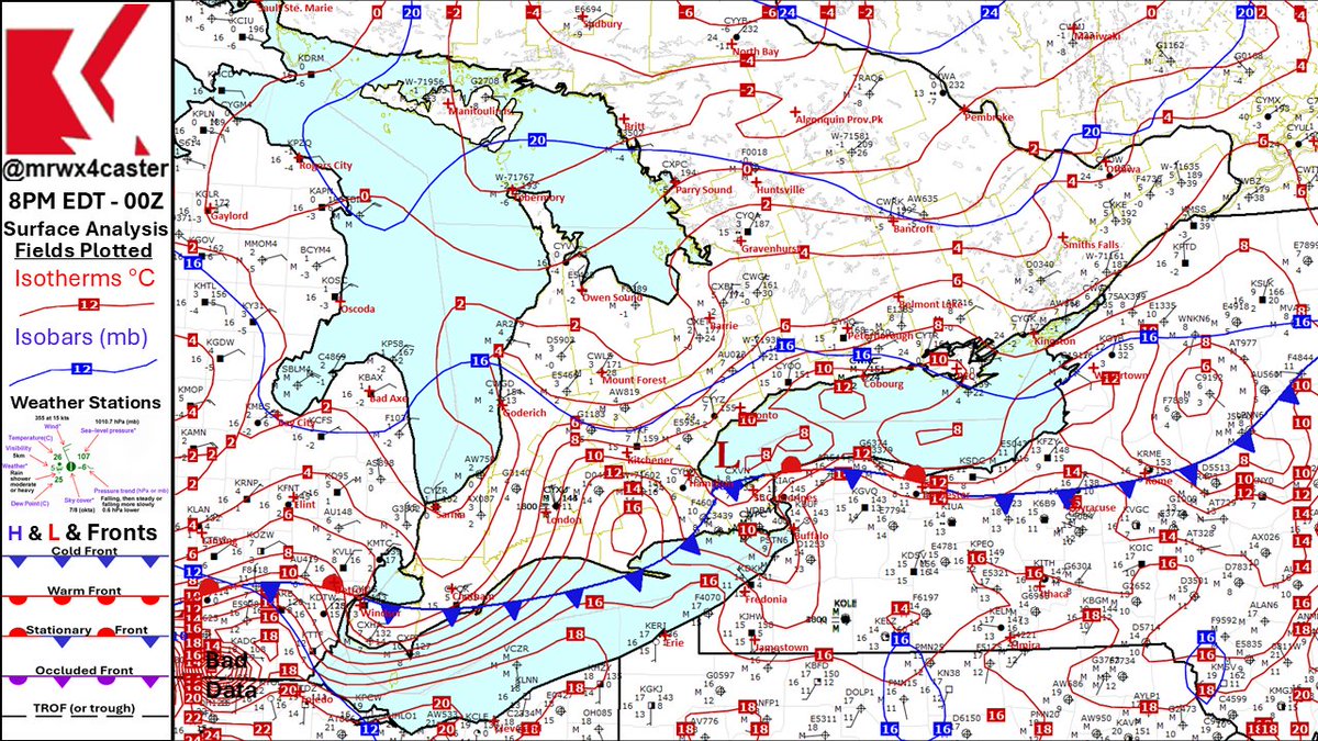 8PM EDT (00Z) Synoptic “Snapshot” summary of current atmospheric ...
