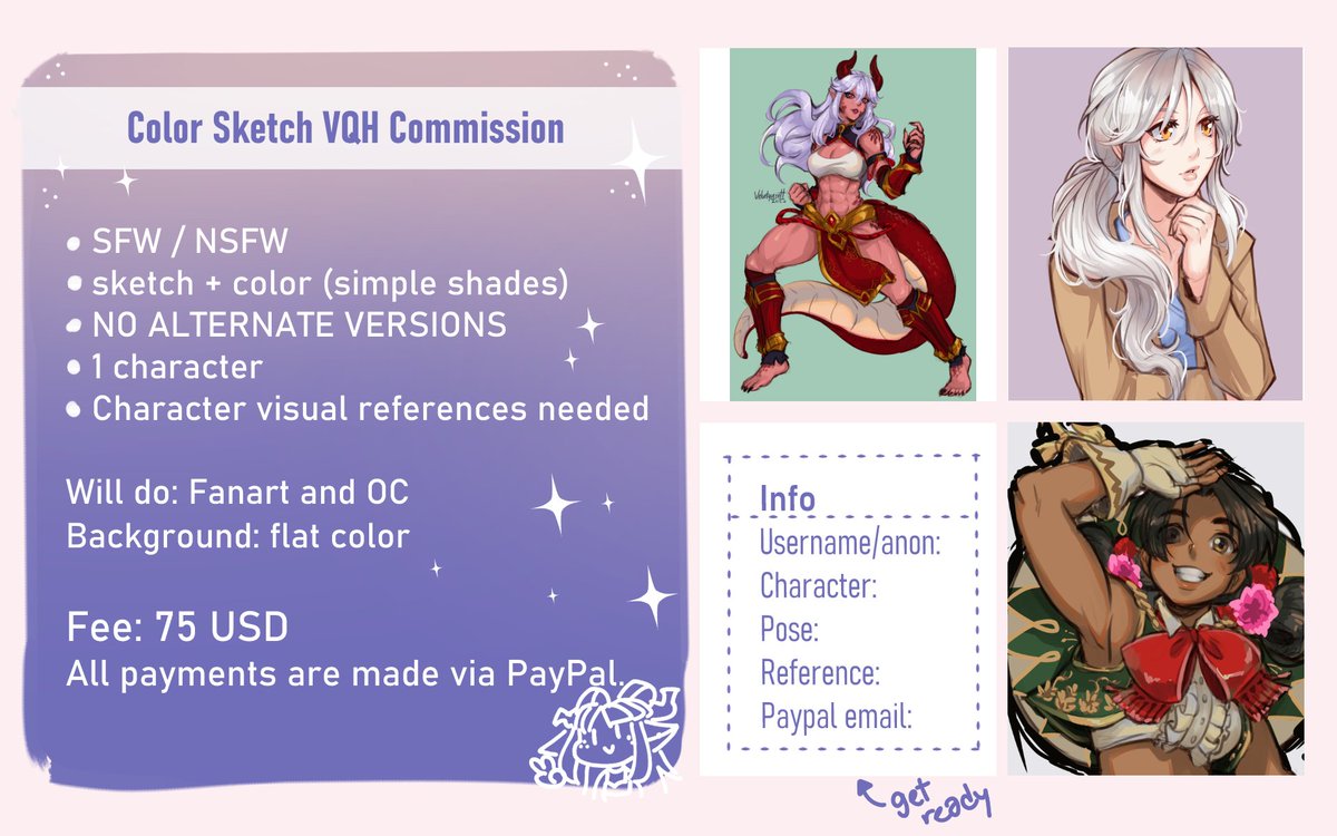 Thank you for your help! Opening some slots for color sketch this week