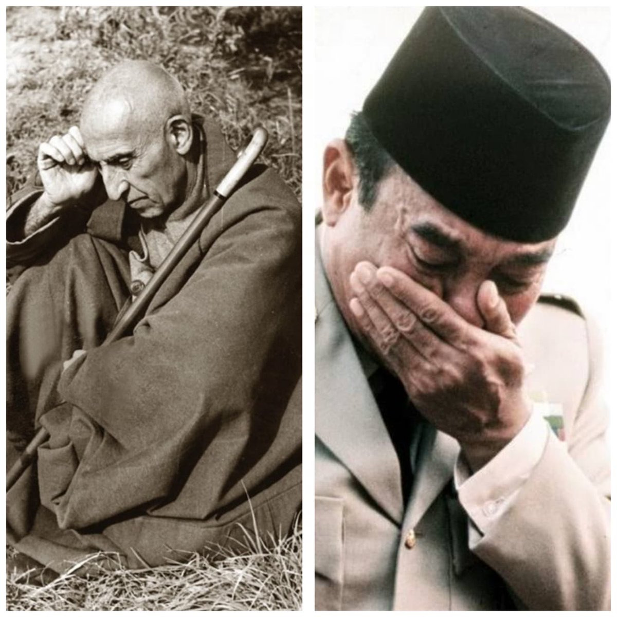GunRomli's tweet photo. Bung Karno, Mossadegh, Tuduhan Komunis dan Keterlibatan CIA

Dalam tulisan seblum ini: "Operasi CIA di Iran 1953" ada yg komentar: Kok perjalanan politik dan akhir hidup Mossadegh di Iran mirip dgn Bung Karno di Indonesia?

Respon saya: Benar sekali. Dua nama, satu takdir, dan disingkirkan satu musuh yg sama. 

Mossadegh di Teheran dan Bung Karno di Jakarta adalah dua raksasa nasionalisme yg mencoba berdiri tegak di atas kaki sendiri, namun akhirnya dipatahkan oleh tangan-tangan gelap yg sama: operasi intelejen AS: CIA.

Keduanya tak pernah bersua secara fisik. Tapi ditautkan kesamaan ideologi, prinsip dan gairah cinta pada rakyatnya.

Bung Karno dan Mossadegh adalah personifikasi dari harga diri bangsa yg baru bangun dari lelap kolonialisme.

"Dosa" mereka di mata Barat sama: Nasionalisme Ekonomi. Tuduhan penyingkirannya juga sama: Pro Komunis.

Hakikatnya keduanya menolak konsep kemerdekaan yg hanya bersifat seremonial atau sebatas pergantian bendera. 

Bagi mereka, kemerdekaan sejati wajib berarti kedaulatan atas kekayaan alam.
​
Prinsip utama yang mengikat mereka adalah nasionalisasi. Mossadegh mengguncang dunia saat merebut minyak Iran dari tangan Inggris tahun 1951, sebuah tindakan yang ia sebut sebagai hak asasi bangsa untuk menentukan nasibnya sendiri. 

Spirit ini setali tiga uang dgn prinsip Berdiri di Atas Kaki Sendiri (Berdikari) dari Bung Karno dalam Tri Sakti: Berdaulat dalam Politik, Berdikari dalam Ekonomi dan Berkepribadian dalam Kebudayaan. 

Bung Karno melihat nasionalisasi bukan sekadar aksi ekonomi, melainkan alat untuk memutus rantai imperialisme yang ia sebut sebagai Nekolim (Neokolonialisme dan Imperialisme).

Saat itu Bung Karno dgn lantang berteriak: "Go to hell with your aid!" 

​Keduanya memandang Barat bukan datang sebagai mitra dagang, melainkan "predator ekonomi" yg menawarkan modal dan investasi tapi untuk menjajah kembali. 

Persamaan prinsip ini membuat mereka dituduh sebagai "anomali politik" yg berbahaya bagi tatanan dunia yg dikuasai Barat. 

Bagi Washington, kedua pemimpin ini bukan sekadar pemimpin politik: mereka adalah ancaman eksistensial terhadap tatanan kapitalisme global. Maka, mesin penghancur yg sama dikerahkan. 

Keduanya dituduh memberi ruang pada komunisme: Mossadegh dengan partai Tudeh dan Bung Karno dengan PKI.

Di Iran, CIA melancarkan Operasi Ajax (1953) menggunakan uang suap dan kerusuhan buatan untuk menjatuhkan Mossadegh. 

Di Indonesia, pola serupa terlihat dalam keterlibatan CIA pada pemberontakan PRRI/Permesta hingga puncaknya pada huru-hara 1965 yg melengserkan Sang Putra Fajar.

Bung Karno dan Mossadegh sama-sama memegang teguh keyakinan bahwa selama sumber daya strategis—baik itu minyak di Iran maupun kekayaan bumi Indonesia—jika masih dikendalikan oleh kekuatan asing, maka kemerdekaan hanyalah ilusi.

Berakhir dalam Sepi

Tragedi paling menyayat hati adalah bagaimana akhir hidup kedua singa ini. 

Setelah dikudeta, Mossadegh menghabiskan sisa hidupnya dalam tahanan rumah di Ahmadabad hingga wafat pada 1967. Ia dilarang berbicara dgn rakyatnya sendiri.

Nasib Bung Karno juga sama. Sang Proklamator yg memerdekakan bangsanya justru menjadi tahanan politik di Wisma Yaso. Dalam kondisi sakit dan terisolasi, ia meninggal pada 1970 tanpa penghormatan yg layak dari rezim yg meng-"kudeta"-nya.

Bung Karno dan Mossadegh adalah pelajaran sejarah yg sangat bernilai: bahwa di panggung dunia yg kejam, kecintaan yg terlampau besar pada kedaulatan bangsa seringkali harus dibayar dgn kesunyian di balik jeruji besi. 

Mereka wafat dalam kesepian dan keterasingan di negeri yg mereka sangat cintai, namun mereka hidup abadi sebagai martir dalam ingatan setiap bangsa yg menolak berlutut dan tunduk.