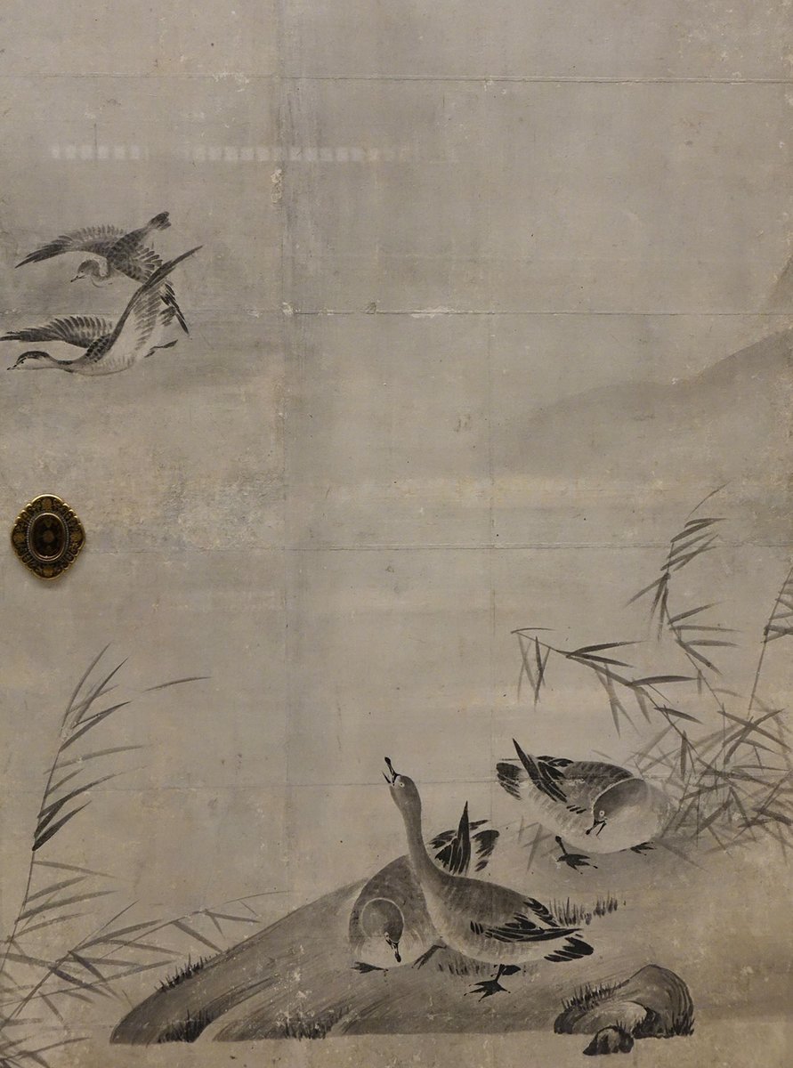 現存最古の水墨襖絵／ 2F-3展示室では、大徳寺の塔頭養徳院に伝来した