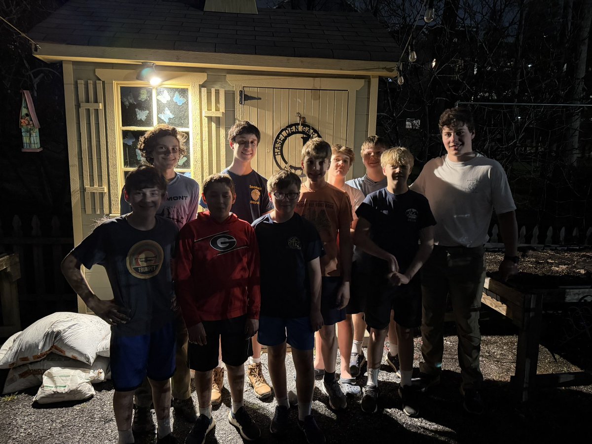 Thanks to our Scouts for helping prepare the planting gardens at Cathedral Towers!