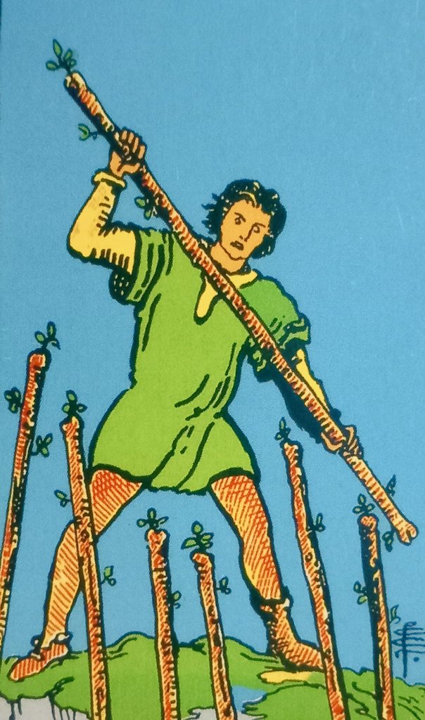 mysticjames1111's tweet image. 11/03/26
7 of Wands
Rider Waite #Tarot 
You're in a good position and full of confidence.
Hold your ground.
Stand up for yourself and maintain your ethics.
Things will begin to move ahead shortly if you #persevere and remain diligent.