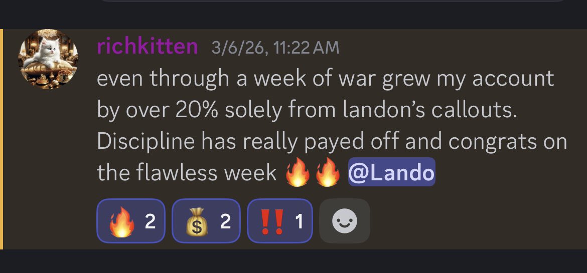 tbd_trading's tweet photo. It’s been a volatile past few days.
War headlines and fast markets.

Our members have navigated the volatility with caution and are off to a strong start in march.

+20% account growth last week alone.

$SPY $QQQ https://t.co/s5W7pBugte