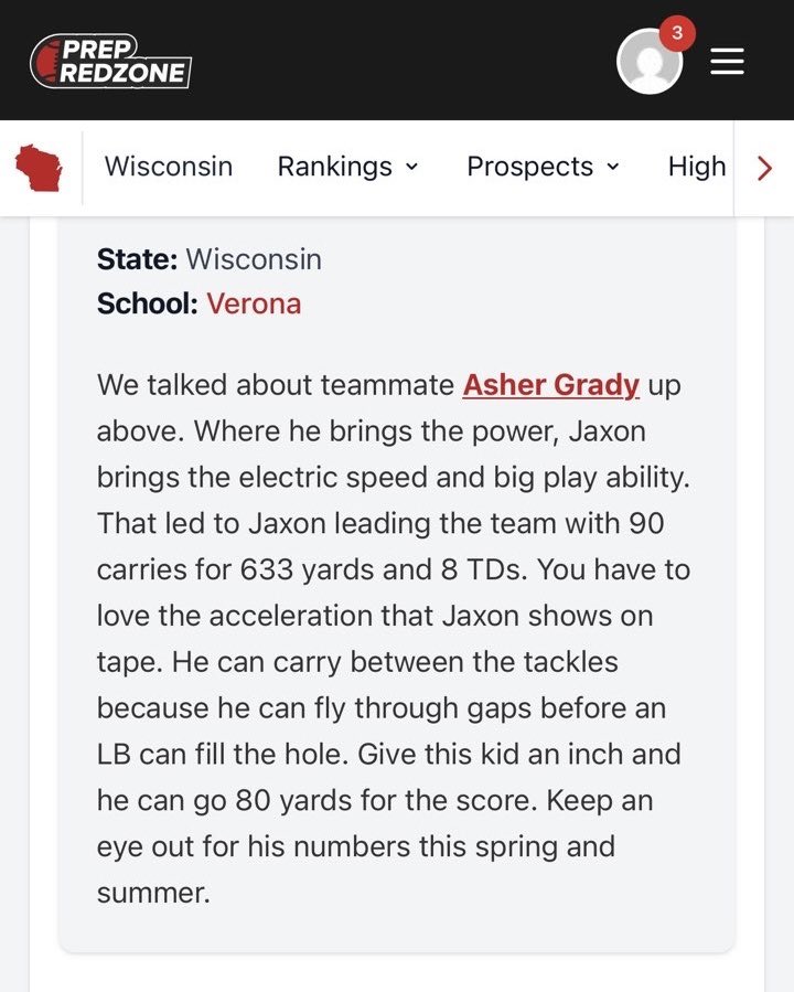 Thank you <a href="/MJ_NFLDraft/">Mark Johnson</a> and <a href="/PrepRedzoneWI/">Prep Redzone Wisconsin</a> for the write up!!
<a href="/Catz_Tees_RBs/">Coach Stokes</a>