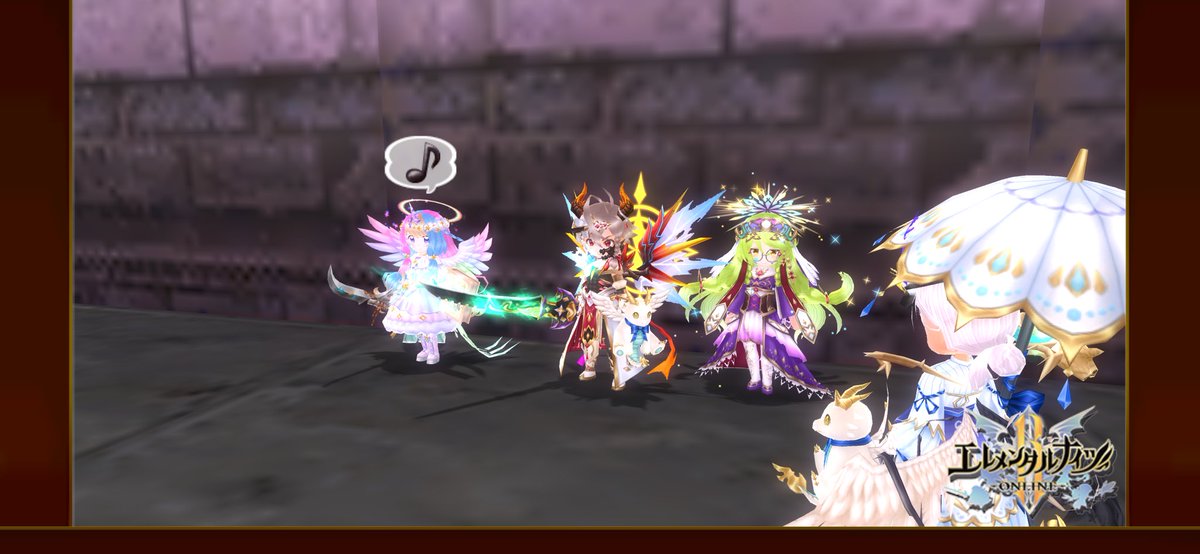 #エレナイ
昨晩はスイさんと、隊長（床ぺろ子）と闇竜討伐に！
行ったんですけども、闇竜が一瞬で目の前で溶けてwwwwそのあとタワー行ったんですが、ボスが全部一瞬で溶けてwwww
レジェ並の強さを垣間見ましたwwww
そして初めてのエピ出ました❤️
スイさん色々とありがとうございました！✨