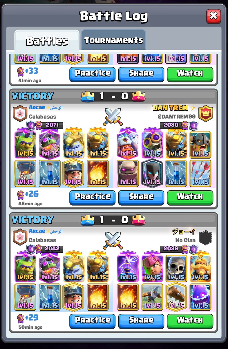 ARCAE3601's tweet photo. Small push, will go for top 100 soon! #clashroyale https://t.co/5fLHdY1fGx