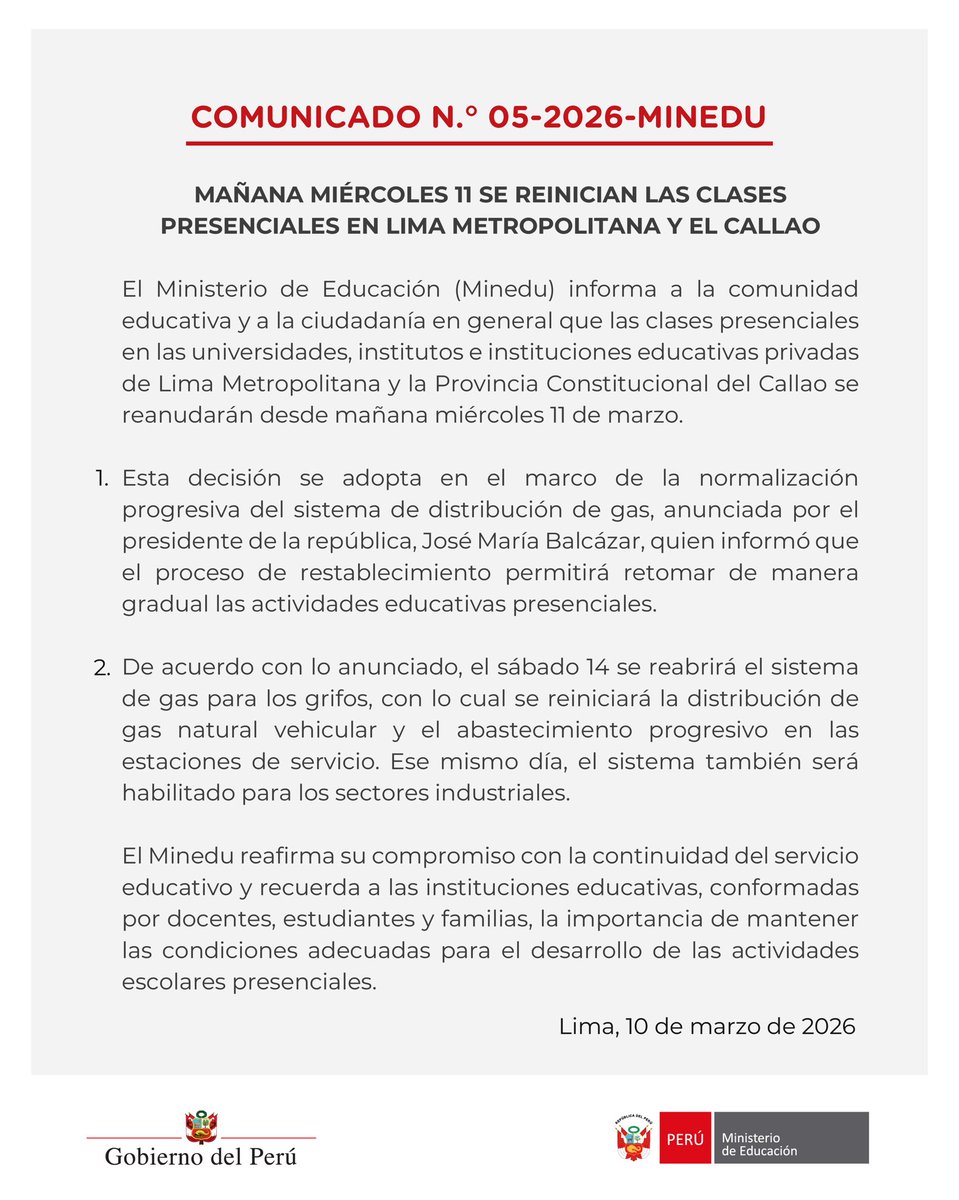 Ministerio de Educación tweet media