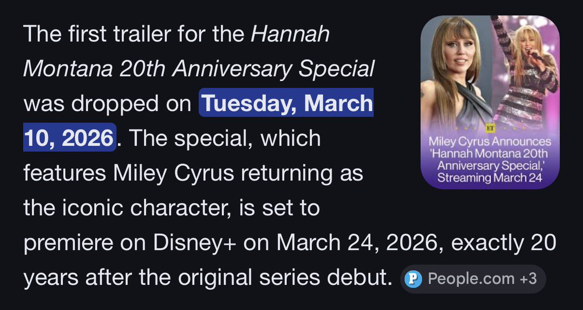 TheHMArchive's tweet photo. The Hannah Montana 20 Anniversary Special was referred to as “Project Wig Anniversary” while in production, and the official trailer drops on International Wig Day!
What a full circle moment 🙌🏻
#internationalwigday #hannahmontana #mileycyrus #HM20 #Hannahversary #wigday https://t.co/uyV1nlFSXY