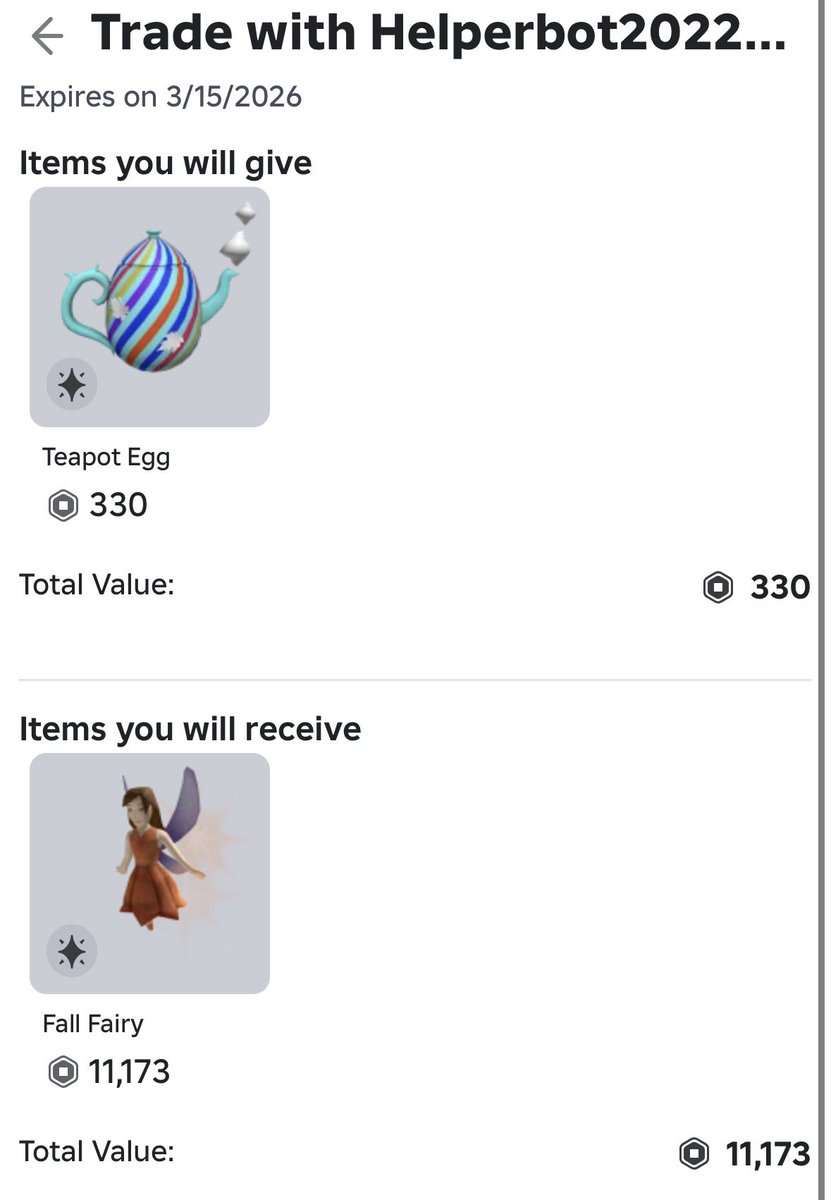 this chud is trying to trade me a fairy for my prized possession

i said UPGRADES not DOWNGRADES

declined