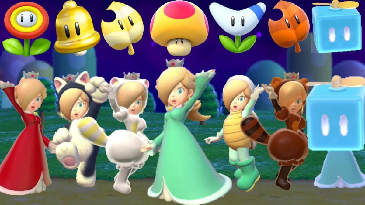 @The_Rimea She can use the power ups in Super Mario 3D World.