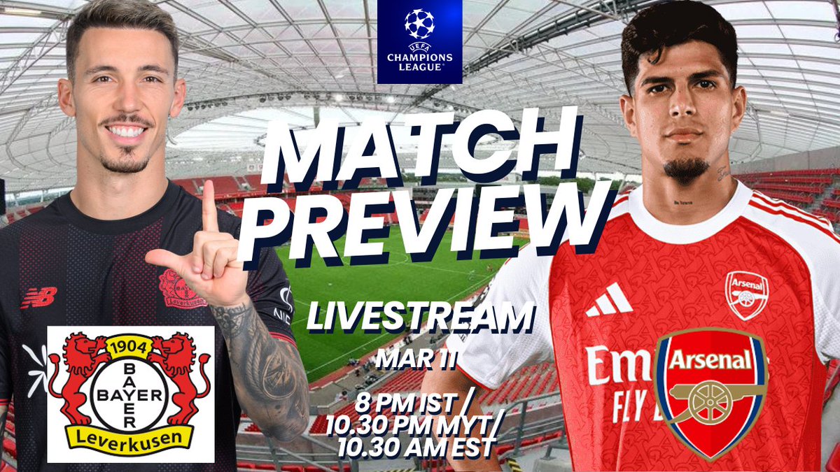 vadalondontemp's tweet photo. Makkale! 

We are going live to preview our CL game against Bayer Leverkusen!

📅 - Mar 11
⏰ - 8 PM IST / 10.30 PM MYT / 10.30 AM EST

Link - https://t.co/8Hg5KU2qWd

See y'all there! 

COYG 🔴⚪️

#vadalondonpod https://t.co/UHJ184NiMU
