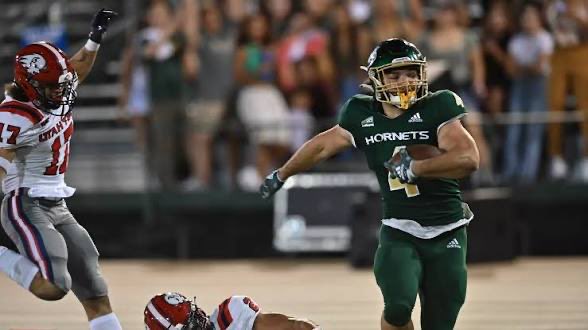 Stingersup916's tweet photo. Remember when Cameron Skattebo was at Sac State just wrecking Big Sky defenses like they owed him money?

Ran through them like a knife through hot butter 🧈
Trucked defenders. Hurdled dudes. Even throwing TDs.

We’re proud of you, Skat!
#sacstate #macfootball https://t.co/ywPfYDgZlg