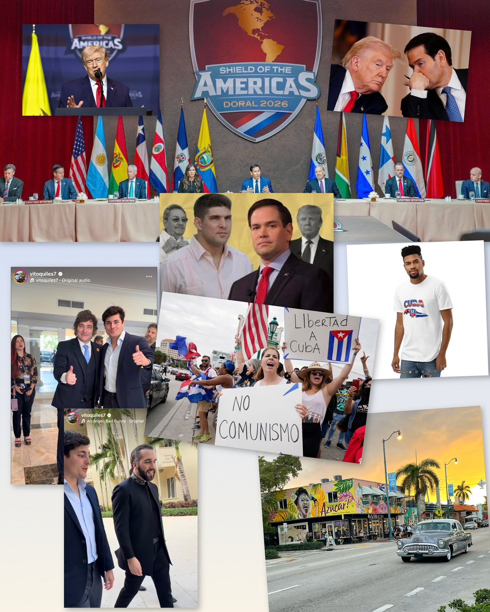 albertfonse11j's tweet photo. Algo que pasó desapercibido y que nadie ha comentado de la reunión “Shield of the Americas Summit”, celebrada el 7 de marzo en Miami, es un detalle que en realidad dice mucho sobre lo que puede estar ocurriendo detrás de las conversaciones entre la administración Trump y el régimen cubano.

En ese encuentro participaron varios presidentes del continente junto a la administración de Donald Trump. También se supo que estuvieron presentes algunas personalidades internacionales como el periodista español Vito Quiles, alguien cuyo trabajo sigo y respeto. Sin embargo, hay un hecho llamativo que casi nadie ha señalado.

En un evento realizado en Miami, donde era evidente que el tema Cuba iba a ser parte de la conversación, no fue invitado ningún medio de prensa cubano, ningún influencer del exilio, ningún representante de la oposición cubana y, hasta donde se sabe, tampoco ningún congresista cubanoamericano.

Miami no es cualquier ciudad cuando se habla de Cuba. Es el principal centro político, mediático y social del exilio cubano. Es el lugar donde viven miles de cubanos que han dedicado su vida a denunciar al régimen y a luchar por una Cuba libre. Por eso resulta sorprendente que, precisamente allí, en una reunión donde el futuro de Cuba estaba sobre la mesa, ninguna de esas voces haya sido incluida.

Ese silencio envía dos señales bastante claras:

La primera es que la administración Trump y Marco Rubio probablemente no quieren verse presionados ni influenciados por los grupos del exilio o por la oposición cubana mientras se desarrollan las negociaciones con el régimen. El tema Cuba genera posiciones muy fuertes dentro de la comunidad cubana y cualquier acuerdo que implique concesiones podría provocar críticas inmediatas. Mantener esas conversaciones alejadas de la presión pública del exilio les permite negociar con más margen.

Esa decisión abre la puerta a una posibilidad que muchos no quieren escuchar: que se esté explorando una transición pragmática dentro del propio sistema, algo parecido a lo que hoy se intenta en Venezuela, donde se habla de reformas y reacomodos internos sin que necesariamente desaparezca de inmediato toda la estructura del poder que ha gobernado durante décadas. Esa idea no es popular dentro del exilio y tampoco es algo que personalmente me gustaría ver para Cuba, pero excluir a la oposición de la conversación es una señal que apunta en esa dirección.

La segunda posibilidad también rompe con el discurso tradicional de la oposición. Puede que se estén evaluando escenarios completamente distintos, como algún tipo de proceso de anexión o integración política con Estados Unidos. Ese tema casi nunca ha sido defendido por los grupos opositores tradicionales y tampoco forma parte de su agenda política. Es algo que yo apoyaría, pero precisamente por eso, si algo así estuviera realmente sobre la mesa, tendría sentido mantener esas discusiones fuera del radar de quienes podrían rechazarlo de inmediato.

No se puede afirmar con certeza cuál de estas opciones es la que realmente se está moviendo detrás de las puertas cerradas. Incluso es posible que ambas estén siendo consideradas al mismo tiempo mientras se observa cuál de ellas puede convertirse en una salida real para la crisis cubana.

Lo que sí es un hecho es este: en una reunión en Miami donde se habló de Cuba no fue invitado ningún opositor cubano, ningún medio cubano, ninguna figura del exilio y, hasta donde se conoce, tampoco ningún congresista cubanoamericano. Mientras tanto, sí estuvieron presentes figuras internacionales como el periodista español Vito Quiles y seguramente otras personalidades.

En política, los detalles rara vez son casuales.
Y este detalle, en particular, merece ser observado con mucha atención.