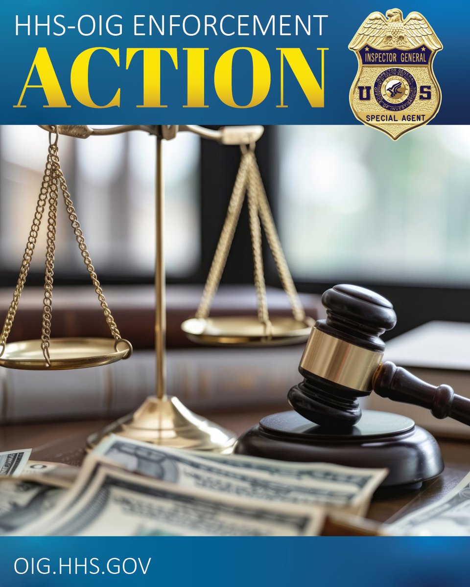 OIGatHHS's tweet image. A Texas man was sentenced to 90 months in prison for his role in a $59.9M conspiracy to pay kickbacks and submit claims for medically unnecessary durable medical equipment to #Medicare. He was also ordered to pay $25.4M and forfeit vehicles and properties. direc.to/fTHH