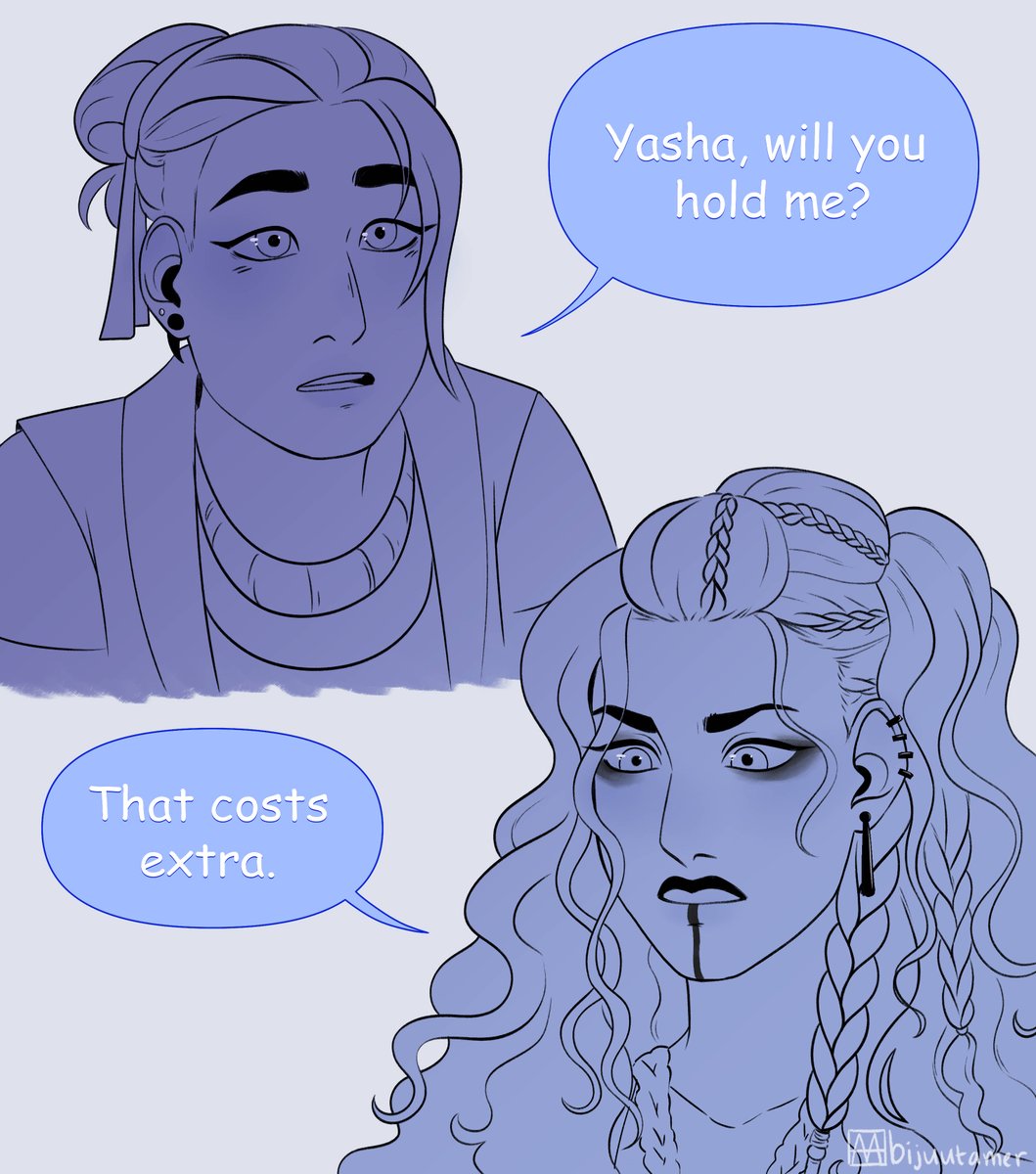 bijuutamer's tweet photo. I love how Beauyasha was IMMEDIATE #CriticalRole #Beauregard #Yasha #BeauYasha https://t.co/WdMxDlW03y