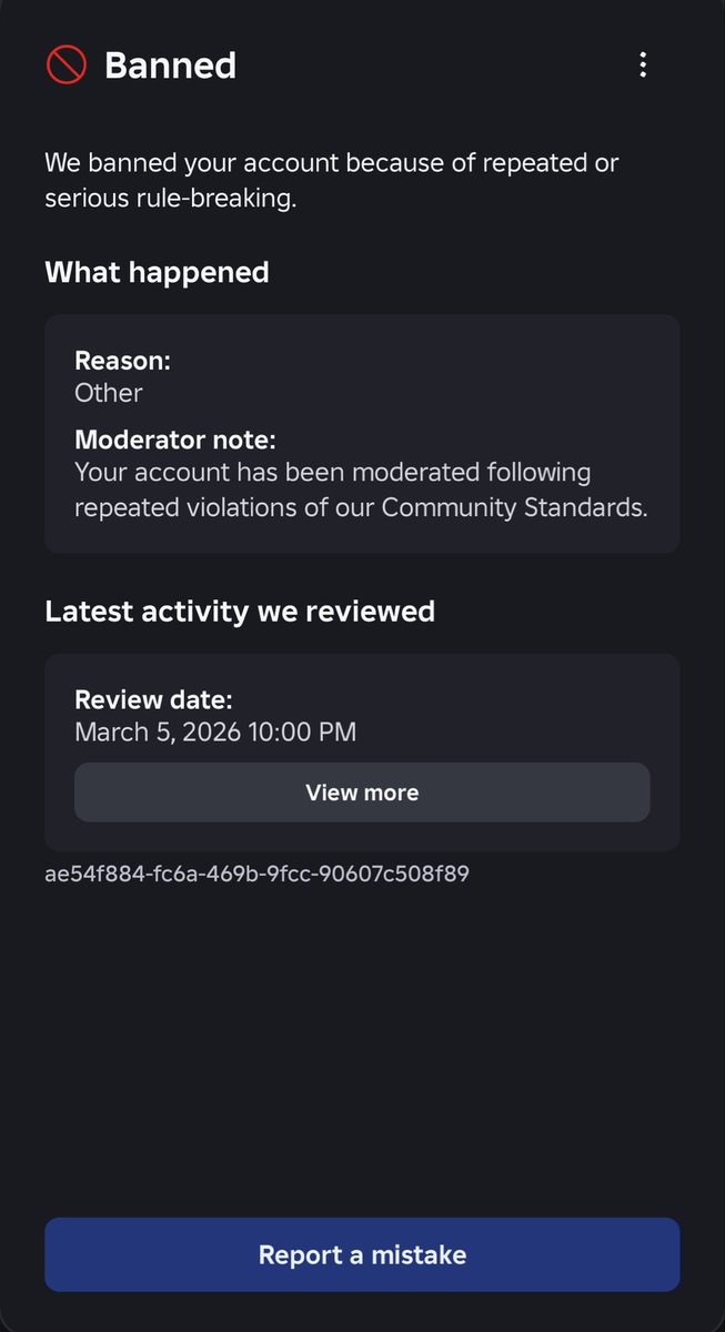hazekos's tweet photo. @Roblox #roblox Hello
@Roblox 
, I recently had my account vznaset terminated. The reason listed was “other” and repeated or serious rule-breaking, but I believe this ban was false as I did not violate the Community Standards. Could a human moderator please review my case and look into? https://t.co/myOLXCmt2P