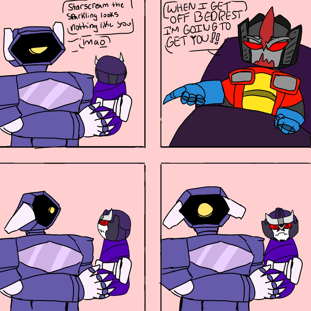glitch5659's tweet photo. do u guys like my chud baby i made yesterday
did starscreams colors even try #transformers #starscream #shockwave #maccadam #shockstar https://t.co/n9N6Gm4vre
