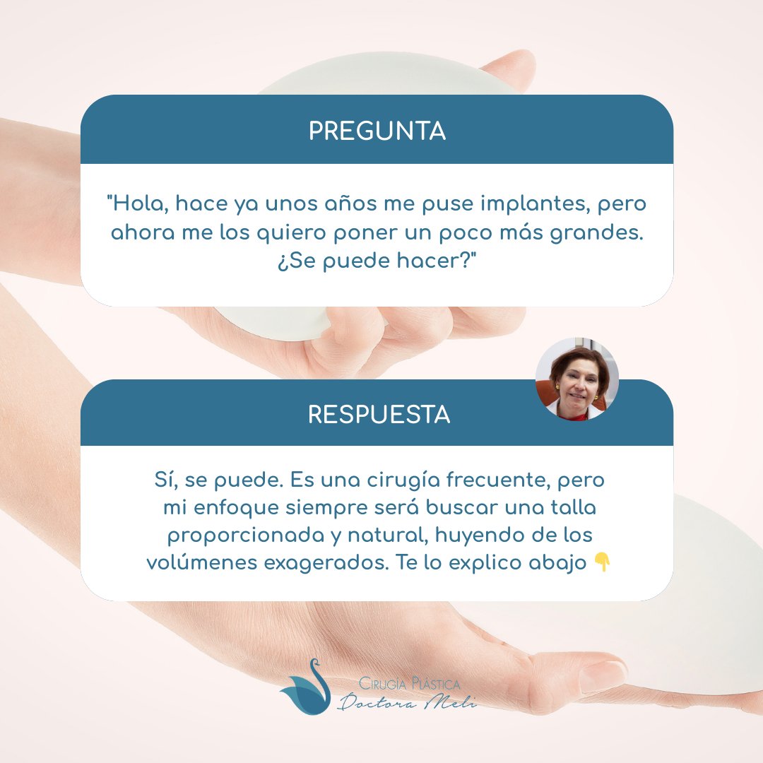 CPDoctoraMeli's tweet photo. ¿Me puedo cambiar los implantes por unos un poco más grandes?

SÍ. Pero, en mi consulta no realizamos aumentos desproporcionados ni buscamos volúmenes exagerados. Mi objetivo es siempre la elegancia, la naturalidad y, sobre todo, tu salud a largo plazo.

https://t.co/JHFcMkuPn3 https://t.co/poLamzB3CJ