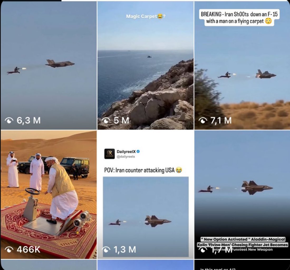 🚨 $FMC is becoming the first viral AI war meme of the cycle.

In the last 24h alone:

• Multiple videos crossed 5M–10M views
• The “Flying Magic Carpet vs fighter jet” meme is spreading across X, IG, TikTok
• Major CT accounts are starting to notice

Memes that become global
