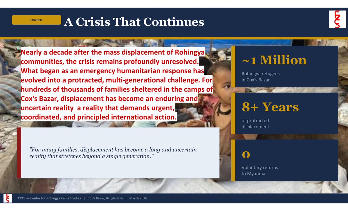 Center for Rohingya Crisis Studies tweet media