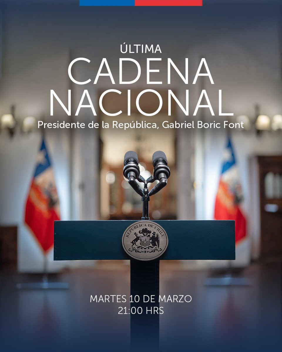 Archivo Presidencia de Chile 2022 - 2026 tweet media