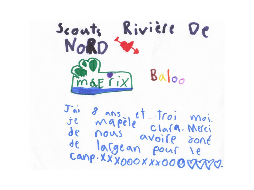 Maerix's tweet photo. Notre entreprise soutient plusieurs causes qui nous tiennent à cœur, mais il est rare d’en voir l’impact aussi clairement.
Les Scouts de la Rivière-du-Nord sont venus remercier Maerix et surtout Baloo, notre président!
Un moment rempli de fierté pour toute notre équipe. https://t.co/sgk9iEYTDW