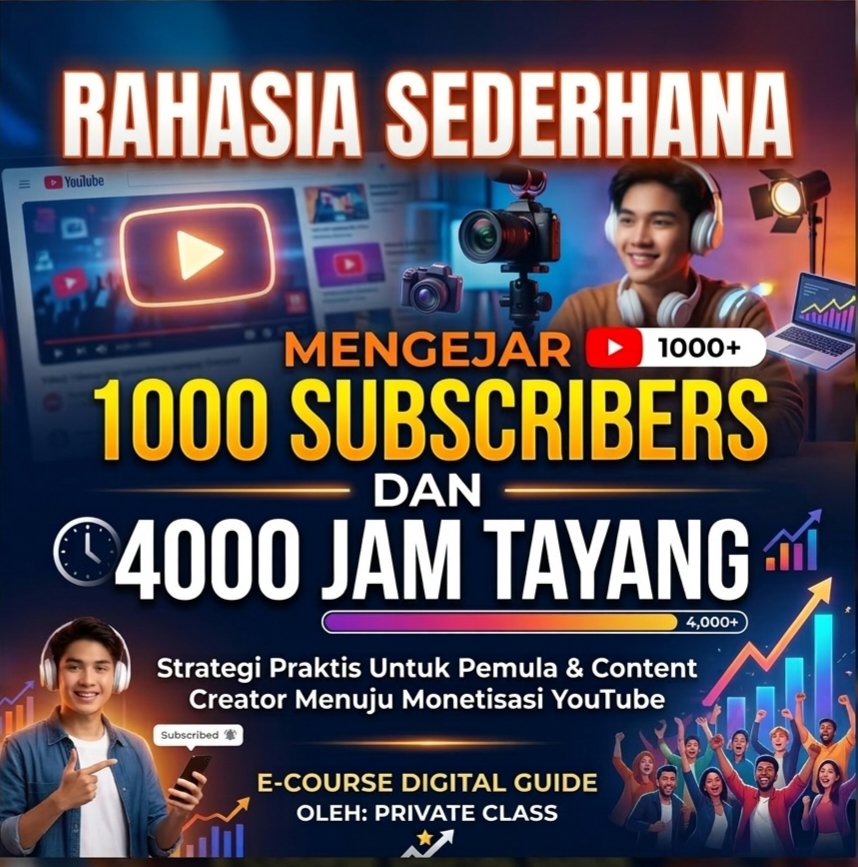 RizkyBnz17's tweet image. Buat kalian yang sulit ngejar syarat monetisasi youtube kalian bisa manfaatin kesempatan ini, 

di sini kalian akan mendapatkan panduan lengkap full video pembahasan dan teknik rahasia ngejar 1000 subs dan 4000 jam tayang. Slot terbtas

Link lynk.id/digital.produc…
Ipul , #pinjol
