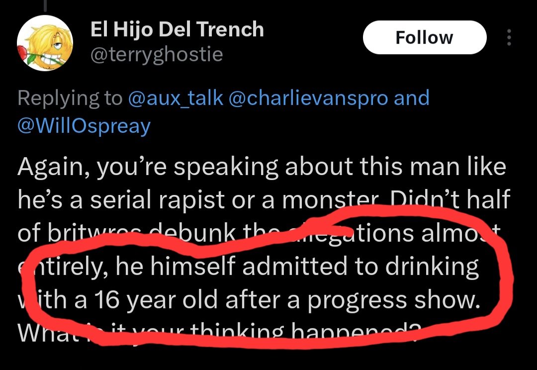 aux_talk's tweet photo. @terryghostie @charlievanspro @WillOspreay You literally just said it too? https://t.co/mYz0uy47QT