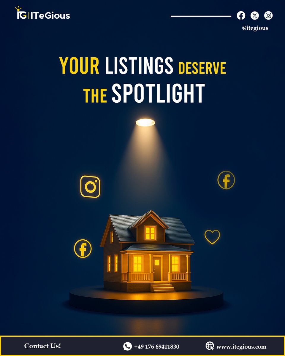 ITeGious1's tweet image. Your property deserves to be seen by the right people, on the right platforms, at the right time. We put your listings in the spotlight on Instagram, Facebook, and beyond  so buyers find you before they find anyone else.

Contact us : +49 176 69411830

#ITeGious #SellFaster