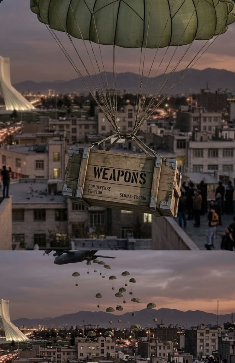 emadavid999's tweet image. Arm the resistance: @CENTCOM should execute C-130 supply drops over Tehran rooftops. Providing weapons to the people is more effective and cheaper than any missile strike to dismantle IRGC terrorists. @realDonaldTrump @LindseyGrahamSC
#IranRevolution2026 #FreeIran‌